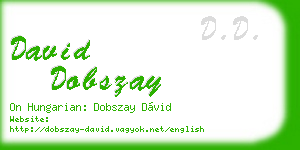 david dobszay business card