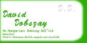 david dobszay business card